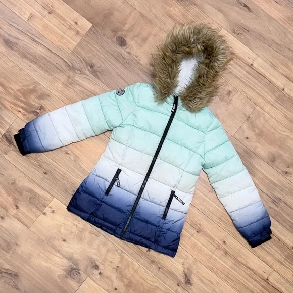 Justice Kids Puffer Jacket Size 8 - Picture 2 of 15